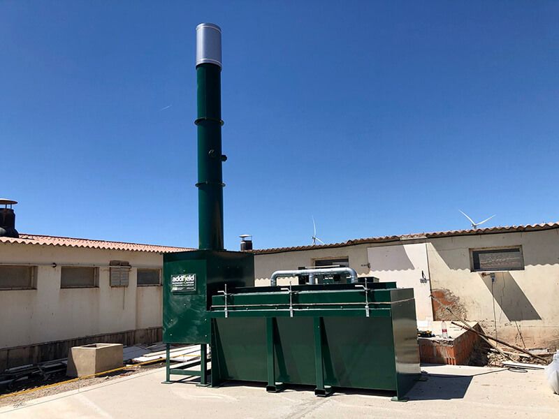 Incinerador para el sector porcino